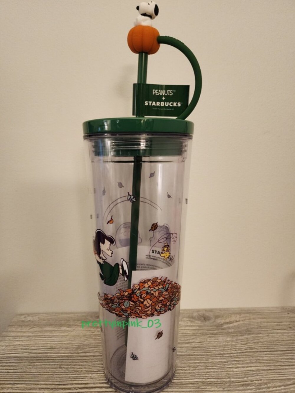 Starbucks x Peanuts Snoopy Cold Cup 2026 Tumbler Lid Straw Topper NEW